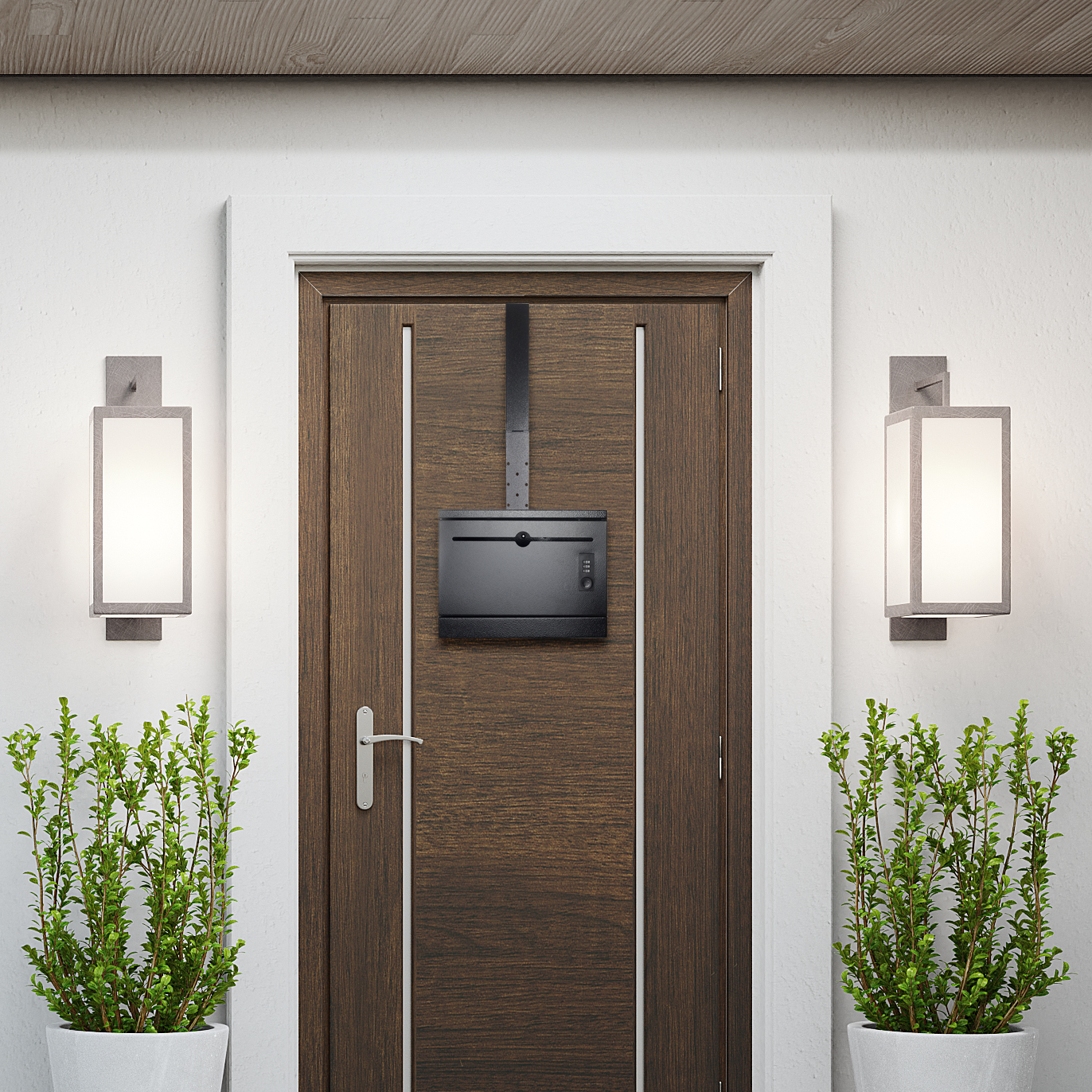 M-D22-H - Over-the-Door Heavy Duty Steel Drop Box,Specimen Containers,Payment Drop box, Key Drop Off Box, Night Drop Box,Height Adjustable Range of 6.5'', Removable Hinge for Optional Wall Mount, Black