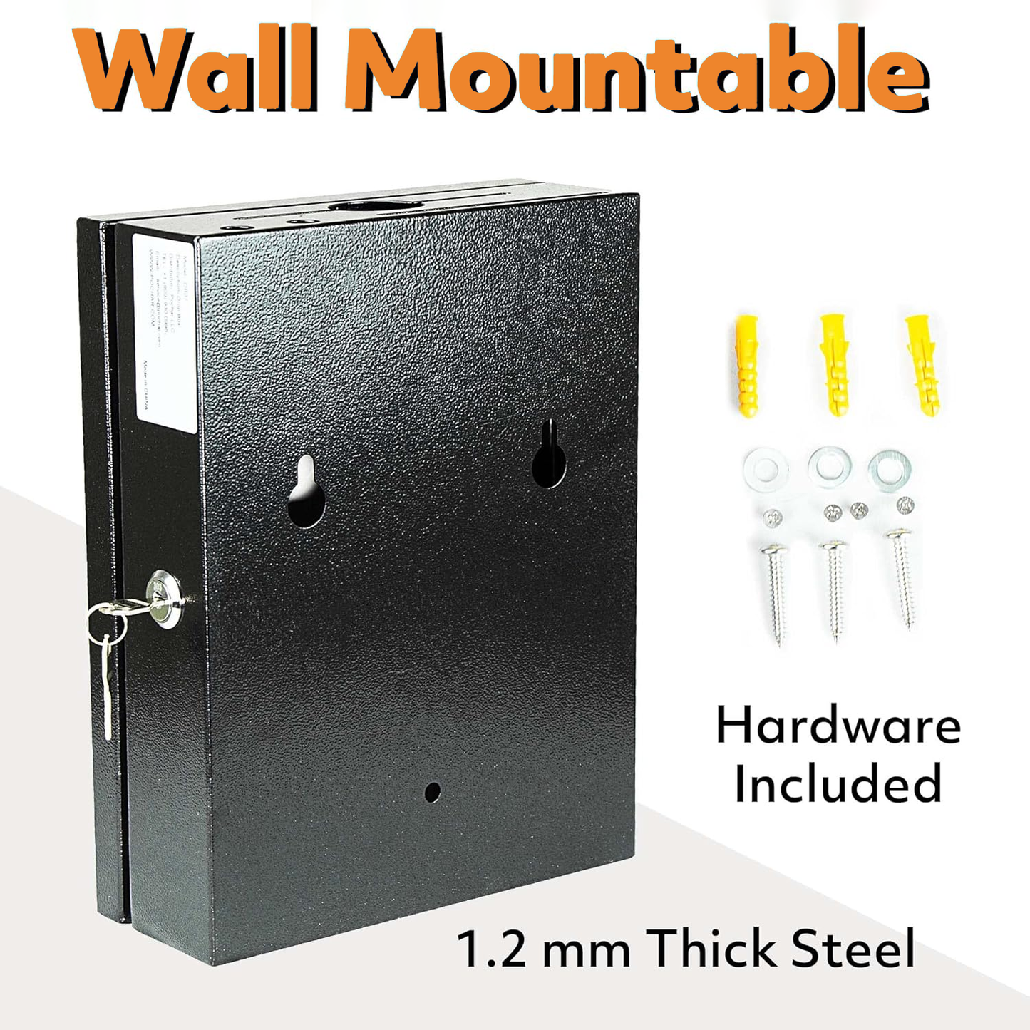 M-D7-H - Suggestion Box with Lock with Wall Mount Option - Use as Offering Box, Tithe Box, Prayer Request Box, Tip Box with Lock, Donation Box and Ballot Box