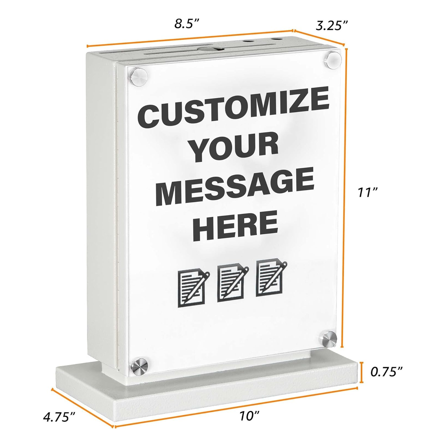 M-D7-W Suggestion Box with Lock with Wall Mount Option - Use as Offering Box, Tithe Box, Prayer Request Box, Tip Box with Lock, Donation Box and Ballot Box
