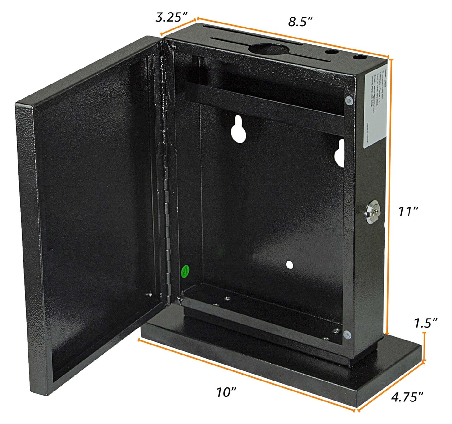 M-D7-H - Suggestion Box with Lock with Wall Mount Option - Use as Offering Box, Tithe Box, Prayer Request Box, Tip Box with Lock, Donation Box and Ballot Box