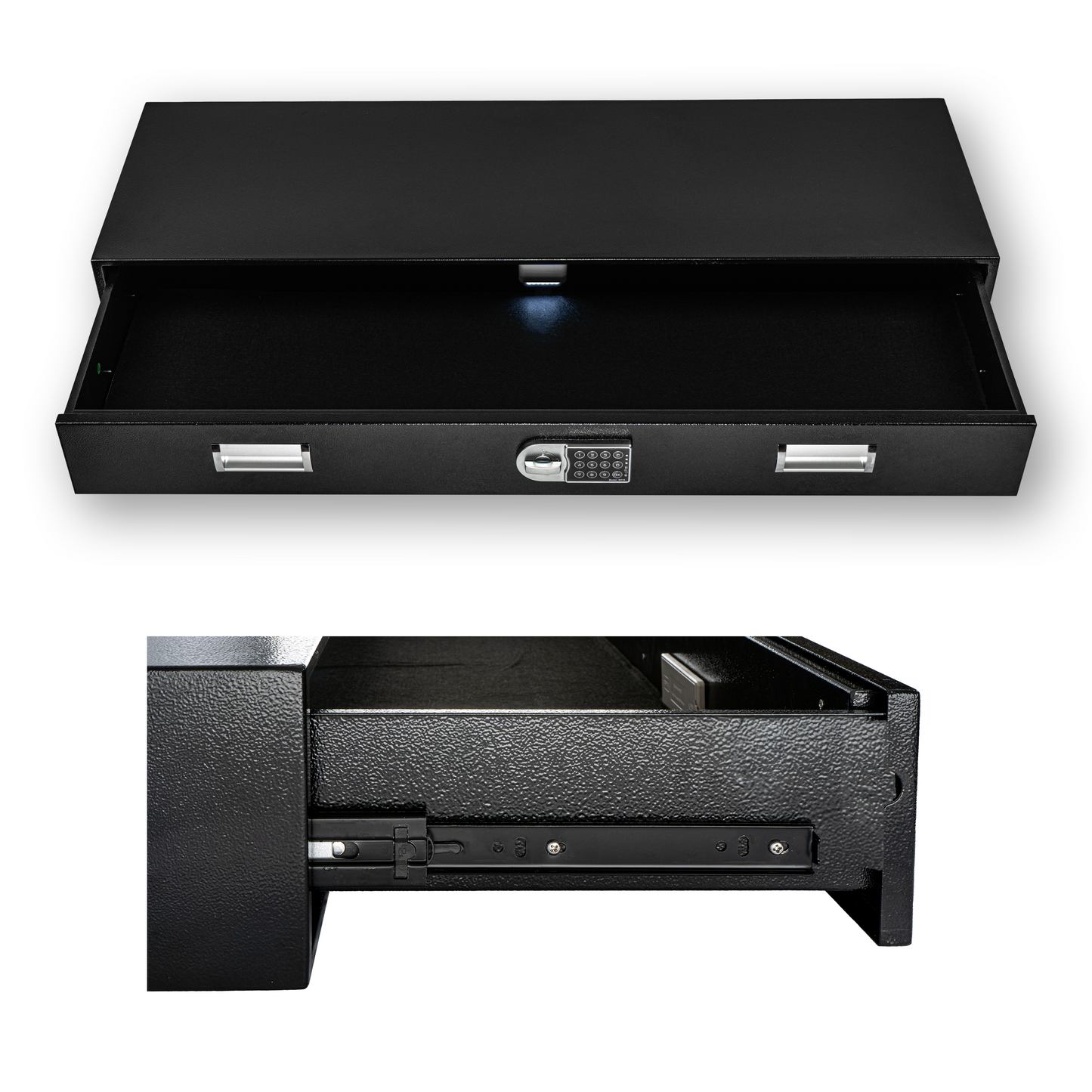 M-G3-H - Under Bed Gun Safe Drawer for AR Rifle - Long Storage Case for Car Trunk Gun Storage - Rifle Safes for Home Rifle and Pistols, Horizontal and Vertical Gun Safe | 43.3āāL x 13.8''W x 5''D