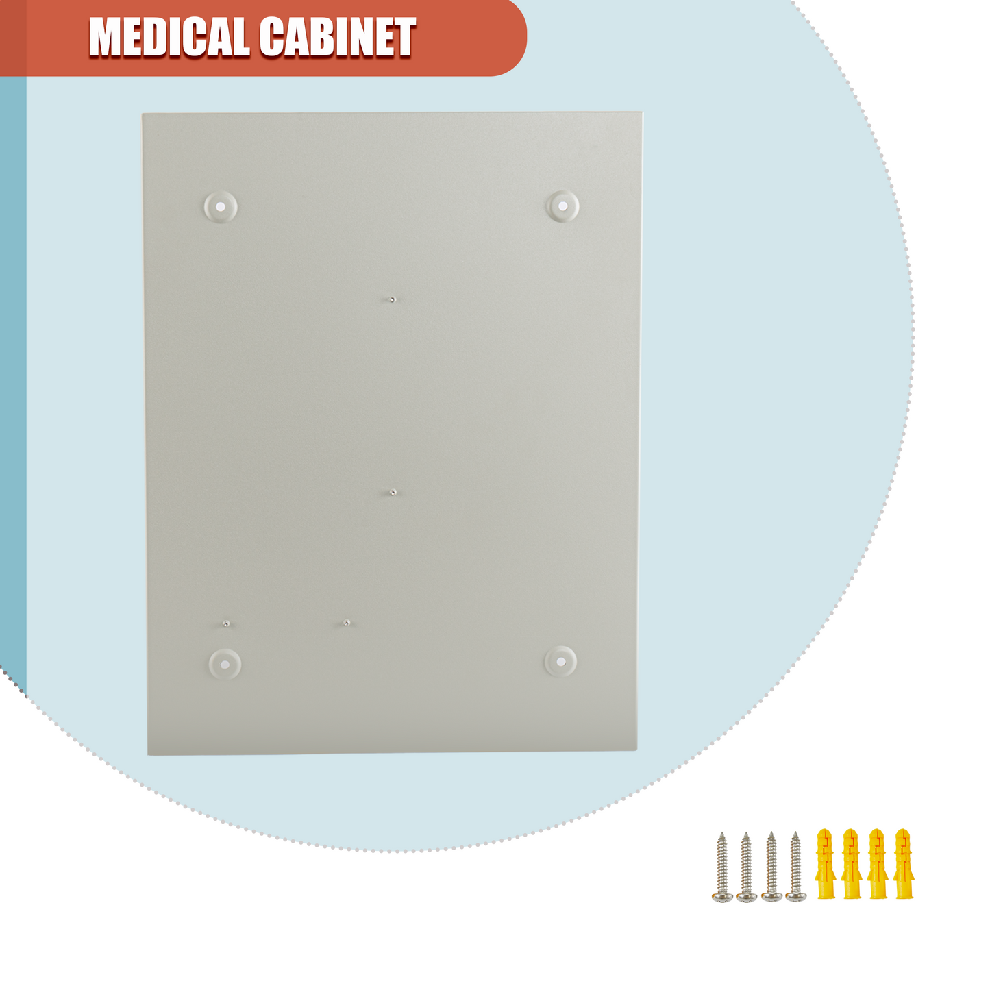 M-MC-6 - Large Dual-Lock Medicine Cabinet – Wall Mounted & Secure Steel Medicine Pills & First Aid Kit & Emeergency Kit Box with Locks for Home Office & School Use (White)