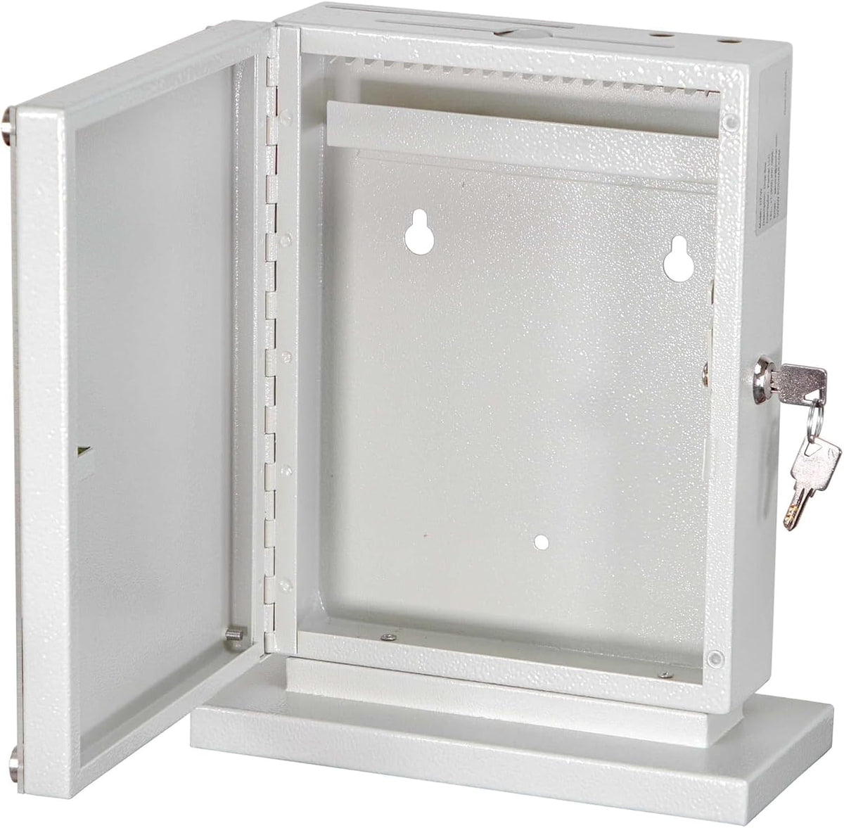 Locking Suggestion Box – dimensions and mounting hardware graphic