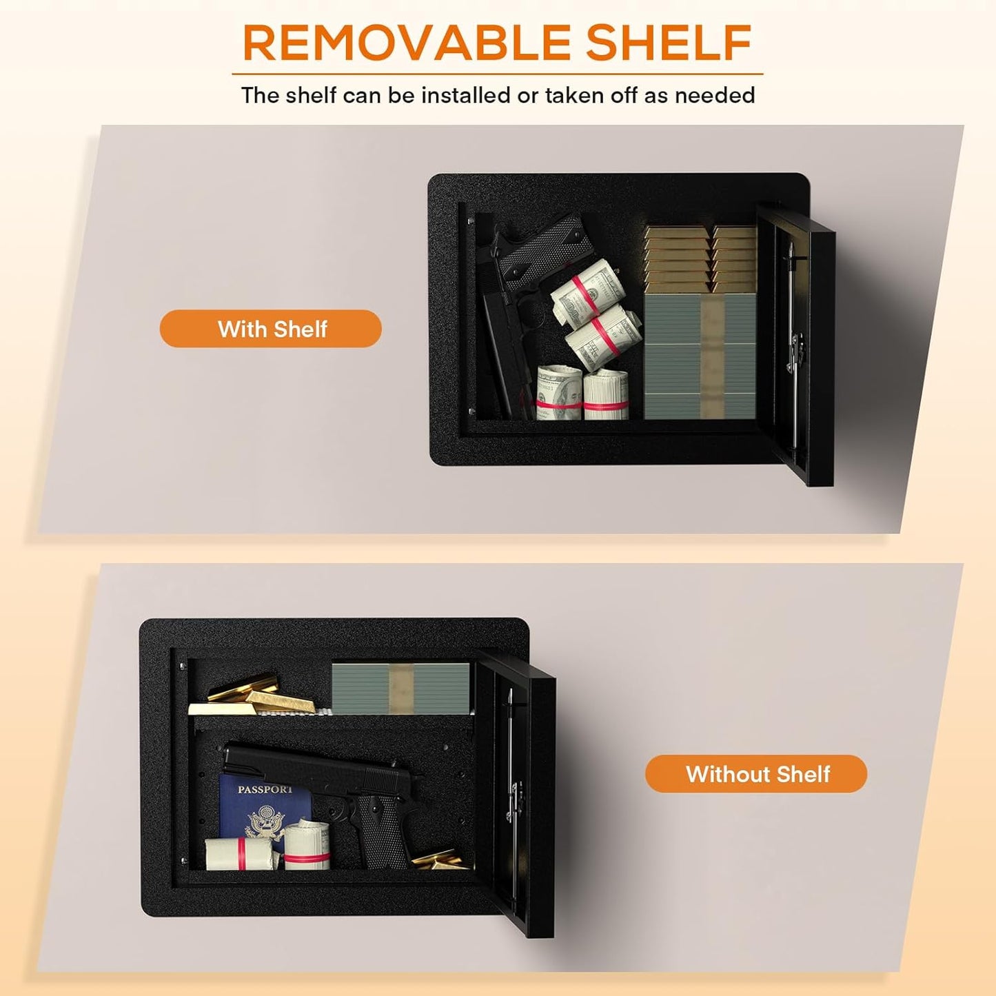 M-G9-H - Hidden Wall Safe with Concealed Panel