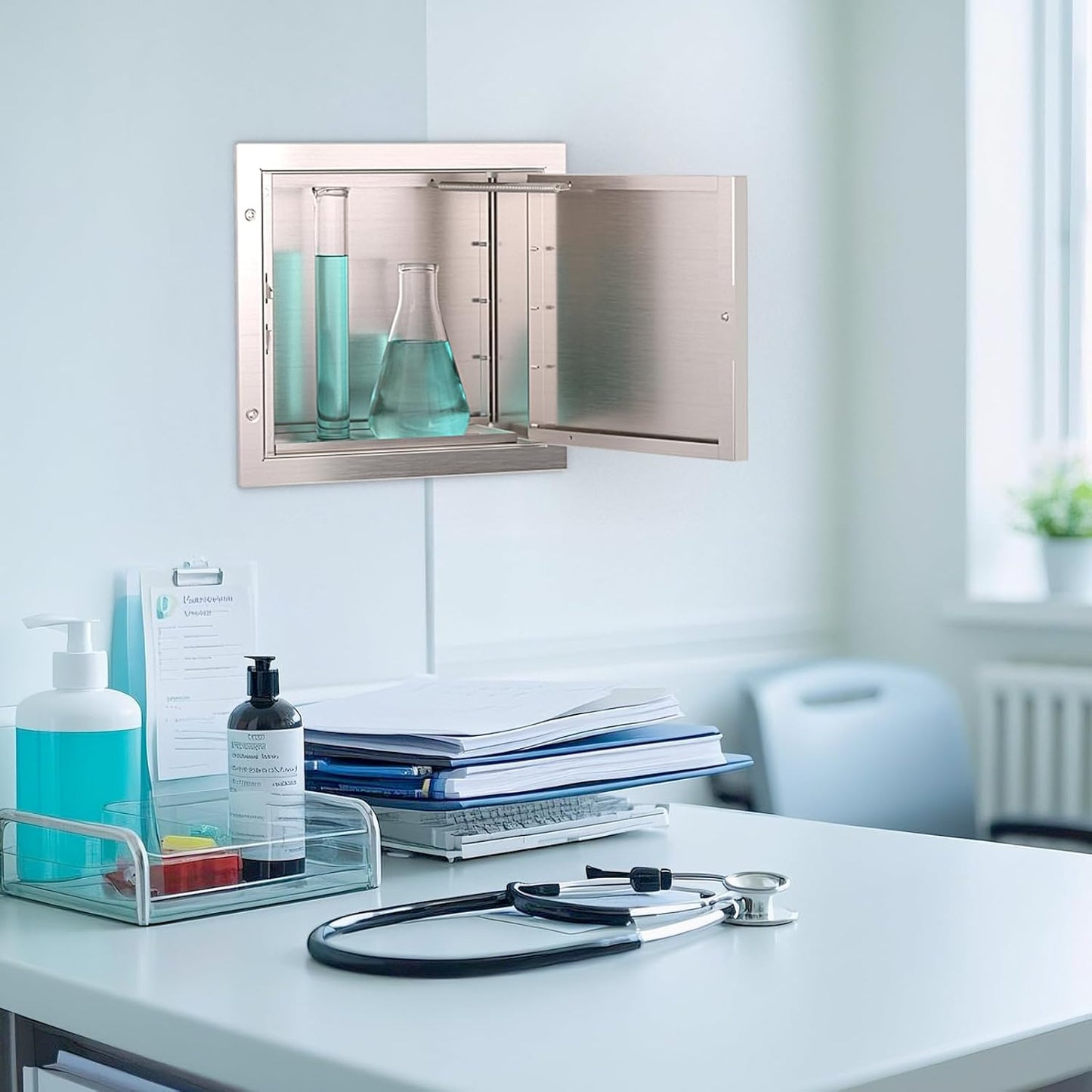 M-MC-4 Recessed Specimen Pass Thru Cabinet