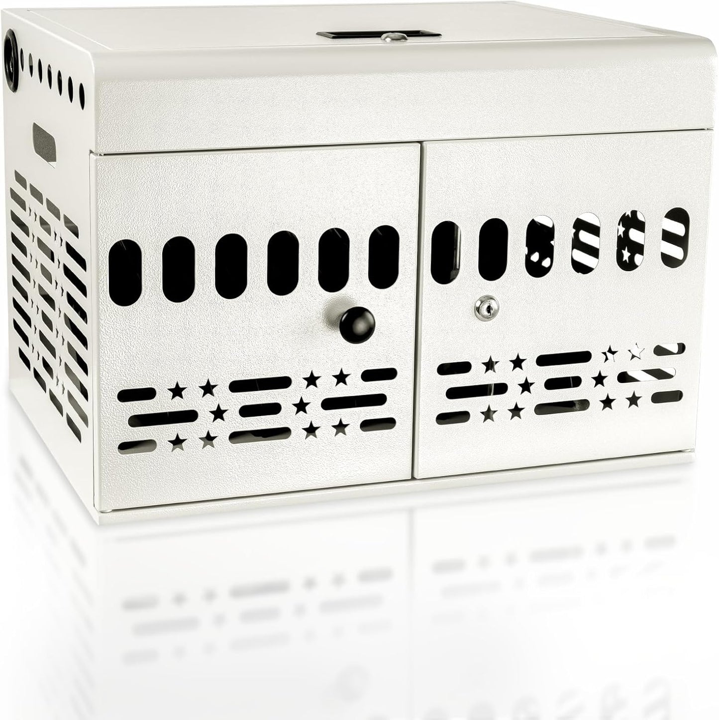 M-C12-W 12 Device Portable Charging Station for Tablets, iPads, Chromebooks, and Laptop Computers with Lock, Surge Protection, for Classroom or Office