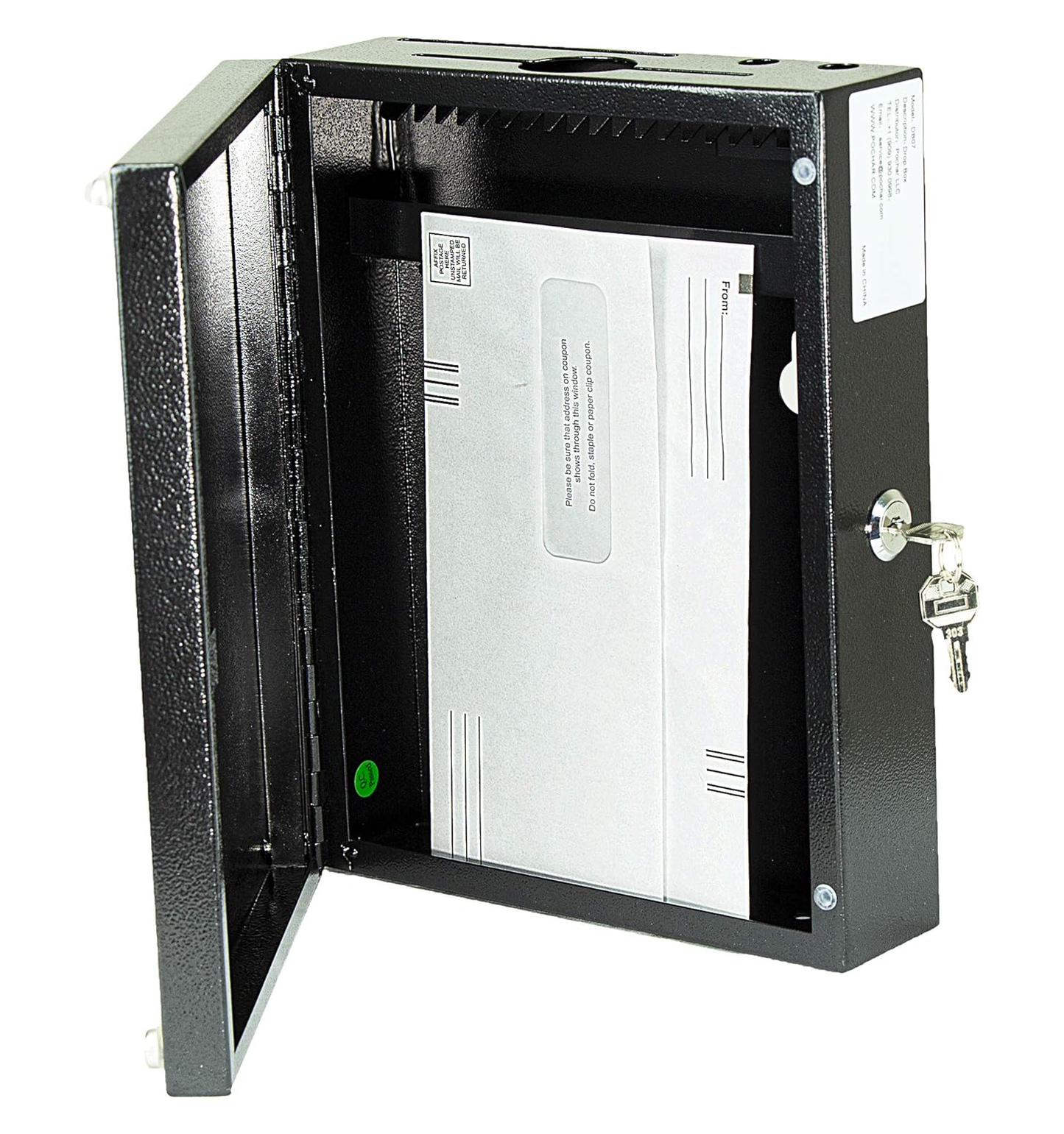 M-D7-H - Suggestion Box with Lock with Wall Mount Option - Use as Offering Box, Tithe Box, Prayer Request Box, Tip Box with Lock, Donation Box and Ballot Box