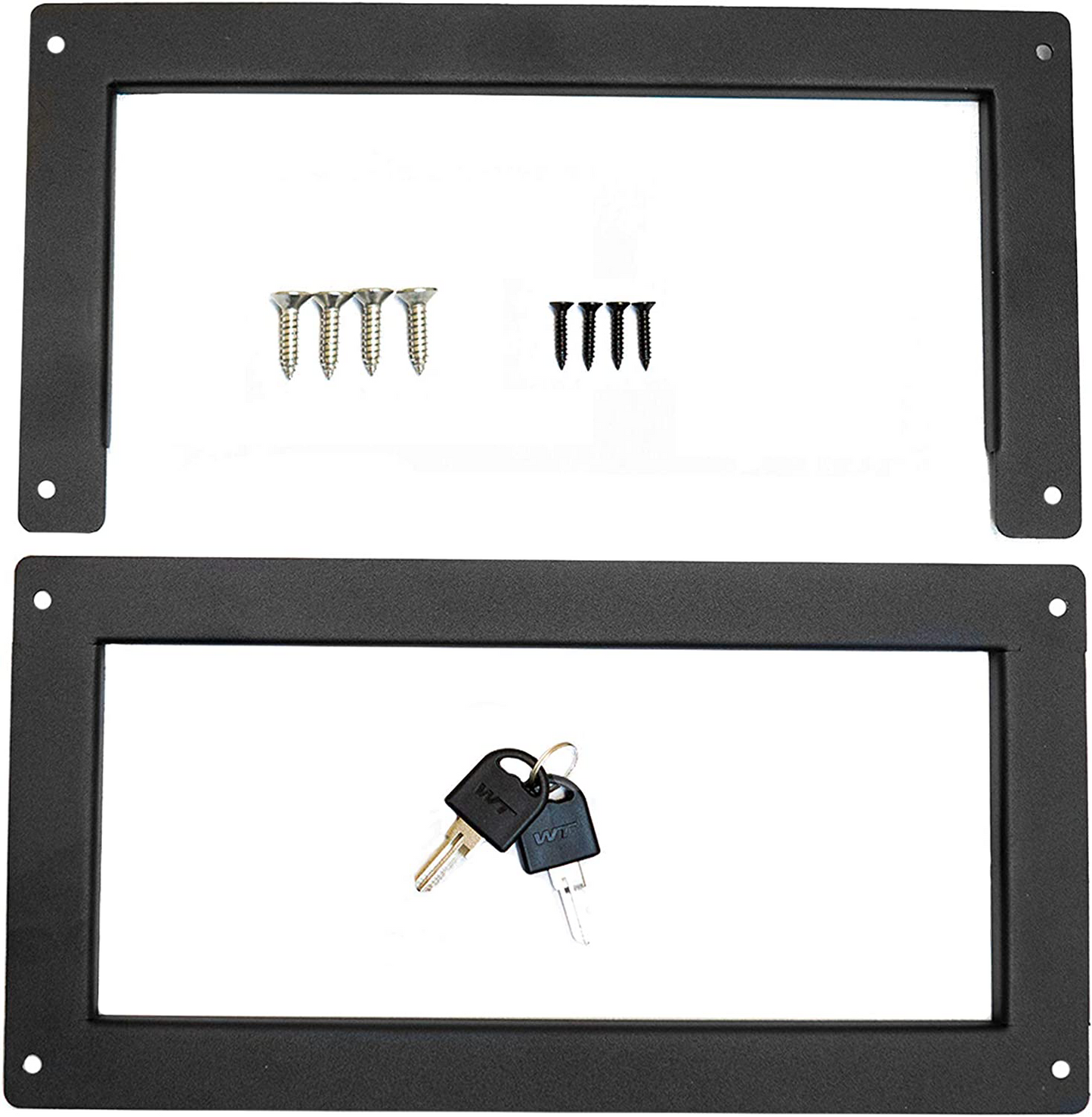 M-D1A-H - Door Drop Box for Mail, Rent, Deposit, and Night Key - Through The Door Locking Steel Mailbox with Rear Access | 9.75” L x 4.25” W x 14.75” H (Black)