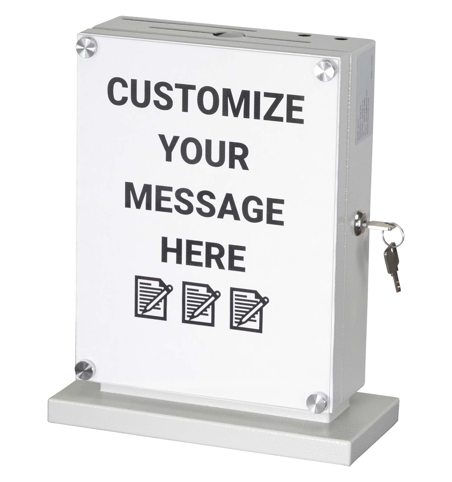 M-D7-W Suggestion Box with Lock with Wall Mount Option - Use as Offering Box, Tithe Box, Prayer Request Box, Tip Box with Lock, Donation Box and Ballot Box
