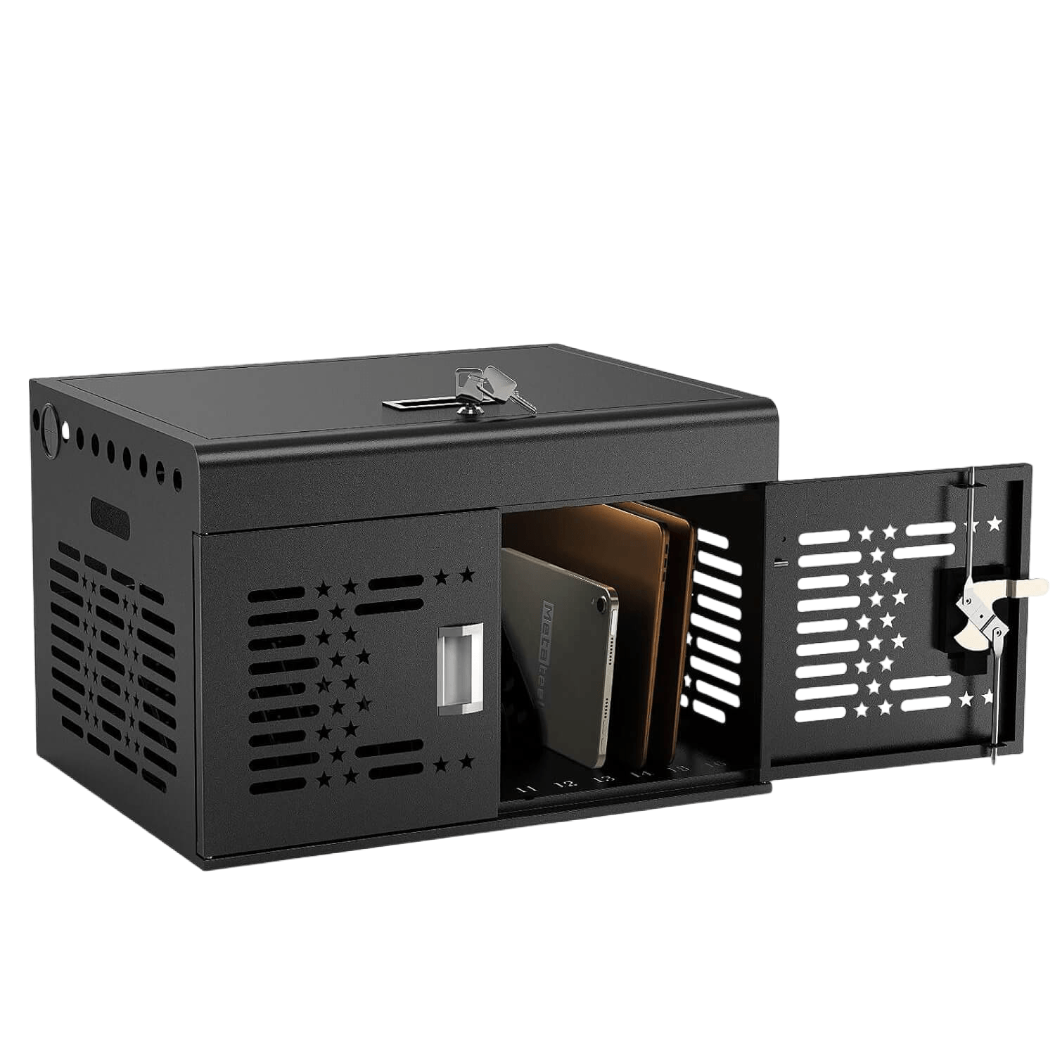 16-Device Charging Cabinet – Locking Laptop & Tablet Storage with