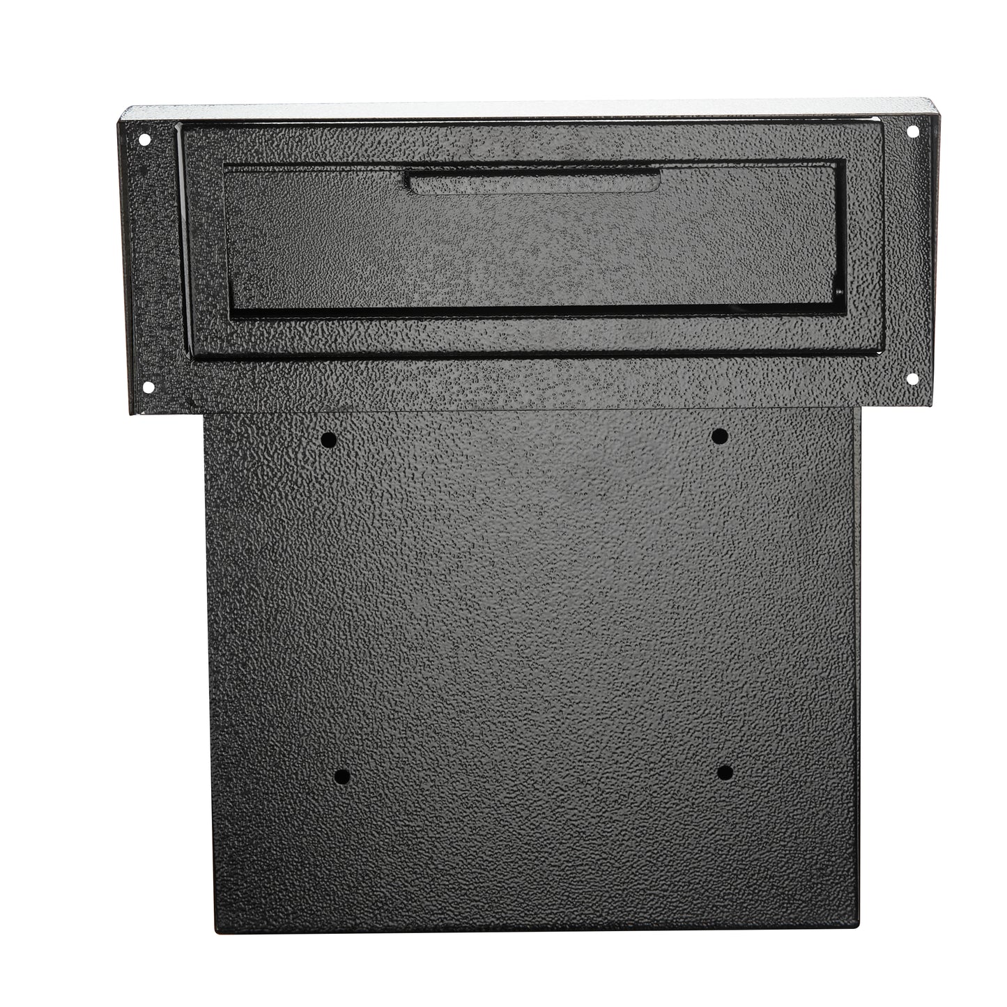 M-D1C-H - Through The Door Heavy Duty Locking Drop Box Safe Locking Deposit Drop Box, Rainproof Drop Box, Steel Mailbox for Depositing Mail, Keys, Rent Payments, Checks, Black