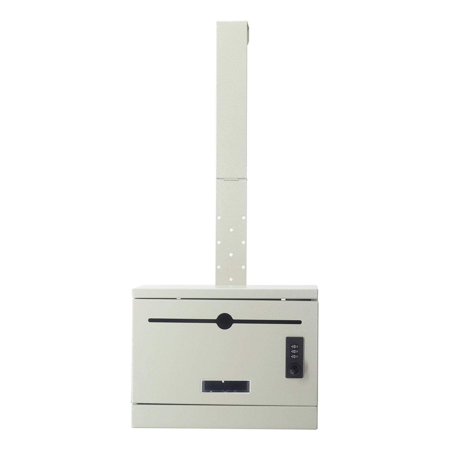 M-D22-G - Over-the-Door Heavy Duty Steel Drop Box,Specimen Containers,Payment Drop box, Key Drop Off Box, Night Drop Box,Height Adjustable Range of 6.5'', Removable Hinge for Optional Wall Mount