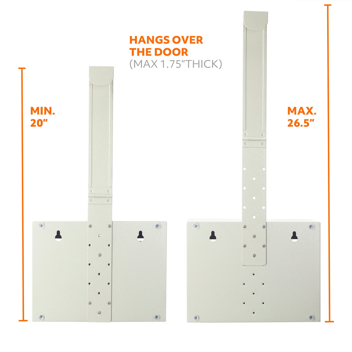 M-D22-G - Over-the-Door Heavy Duty Steel Drop Box,Specimen Containers,Payment Drop box, Key Drop Off Box, Night Drop Box,Height Adjustable Range of 6.5'', Removable Hinge for Optional Wall Mount