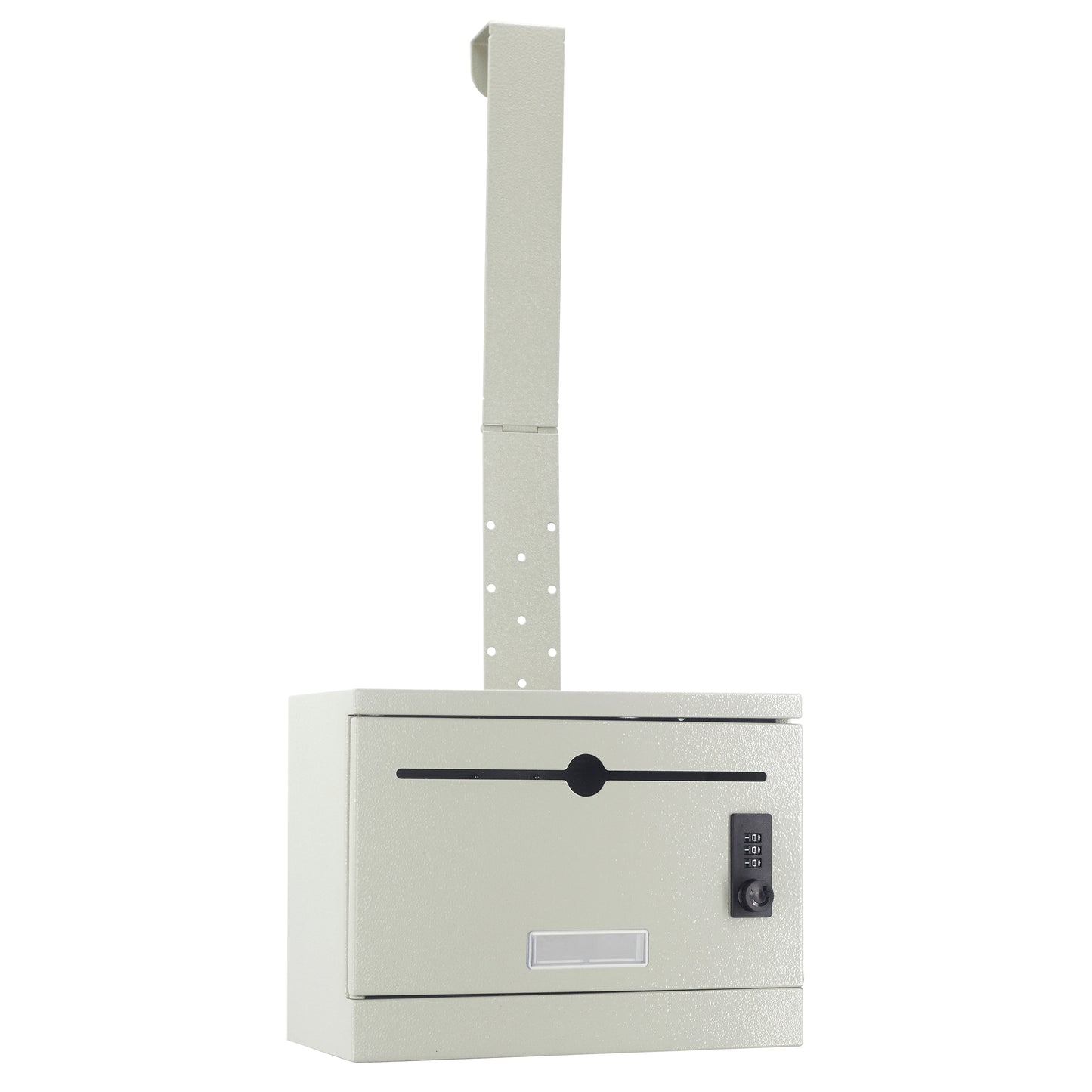 M-D22-G - Over-the-Door Heavy Duty Steel Drop Box,Specimen Containers,Payment Drop box, Key Drop Off Box, Night Drop Box,Height Adjustable Range of 6.5'', Removable Hinge for Optional Wall Mount