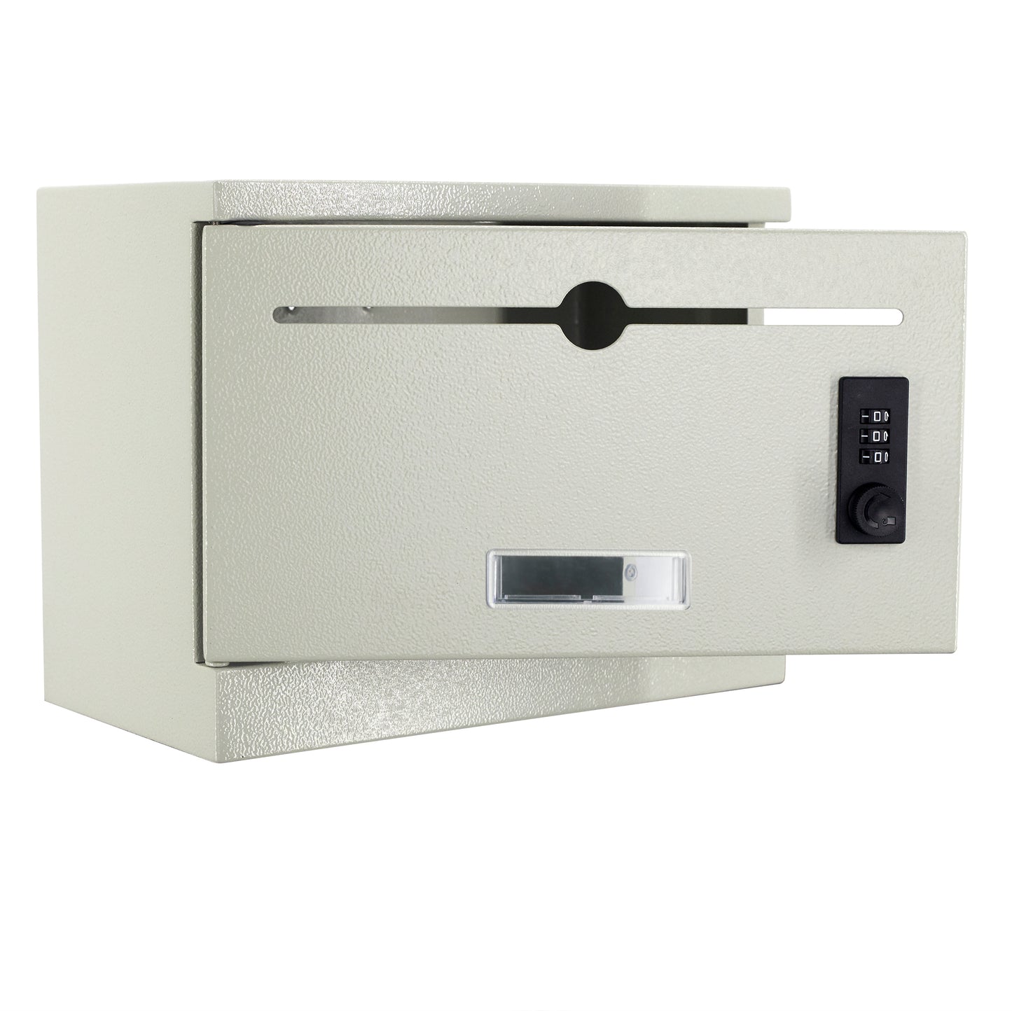 M-D22-G - Over-the-Door Heavy Duty Steel Drop Box,Specimen Containers,Payment Drop box, Key Drop Off Box, Night Drop Box,Height Adjustable Range of 6.5'', Removable Hinge for Optional Wall Mount