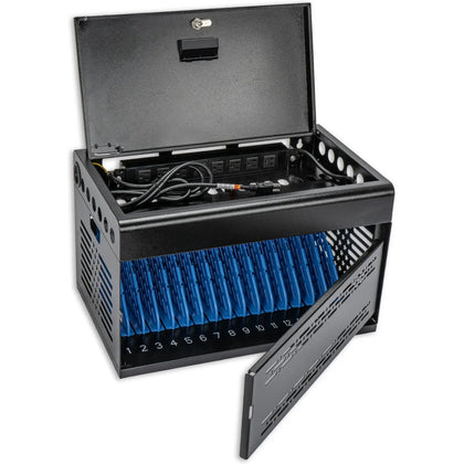 16-Device Laptop Charging Cabinet – Locking, Removable Door, Cable Management