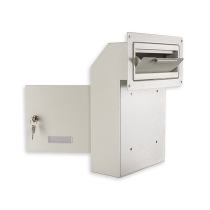 Door Drop Box with Lock – Steel Through-Door Mailbox with Rear Access