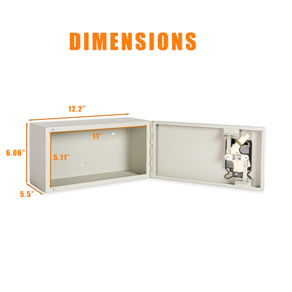 Wall Mounted Medicine Lock Box with Key – First Aid Cabinet for Home & School