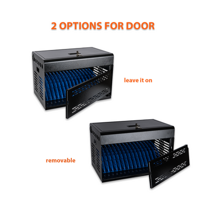 16-Devices Laptop Charging Cabinet – Locking, Removable Door, Cable Management