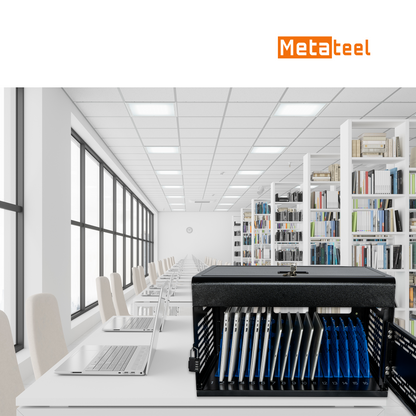 16-Devices Laptop Charging Cabinet – Locking, Removable Door, Cable Management