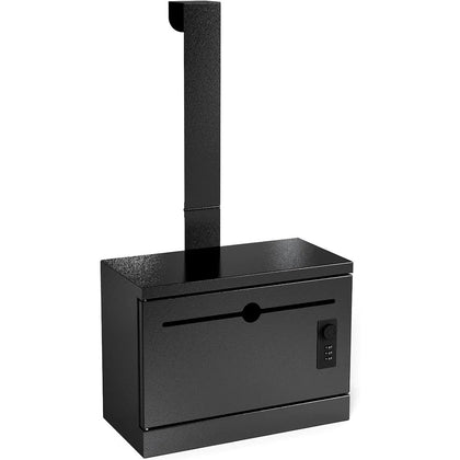 Over-the-Door Steel Drop Box with Adjustable Height and Removable Hinge