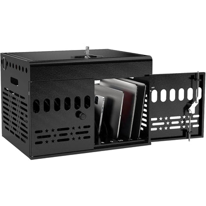 12-Device Portable Charging Station – Lockable, Surge Protected, for Tablets & Laptops