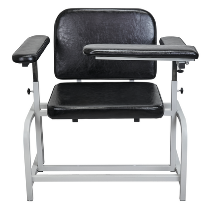 Extra Large Padded Phlebotomy Chair – Adjustable Armrest, Steel Frame, PU Leather