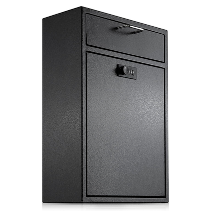 Wall Mounted Combination Lock Box – Extra Large Heavy Duty Steel, Theft Proof Mailbox