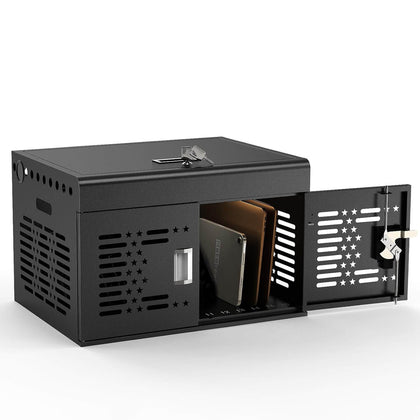 16-Unit Charging Cabinet – Locking Laptop & Tablet Storage with Cable Management