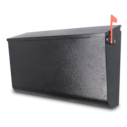 Rainproof Galvanized Steel Wall Mount Mailbox – Large Outdoor, Rustproof, Keyless with Red Flag