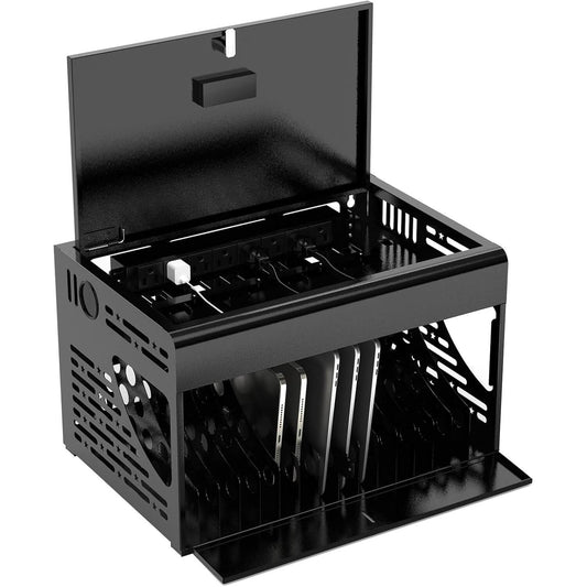 16-Bay Locking Charging Cabinet for Laptops & Chromebooks – Fits 14" Devices, Cable Management