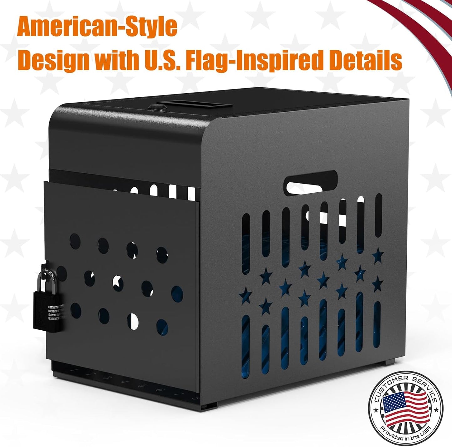 M-C8-H - 8 Tablet Charging Station Lock Box - Fits 14" Screen, Steel Case & Lockable Door, & 2 Keys Included - For Chromebook, Laptop,and Tablets - Ideal for Offices, Classrooms, & Hospitals (Black)