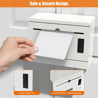 Over-the-Door Steel Drop Box – Height Adjustable, Removable Hinge, Optional Wall Mount
