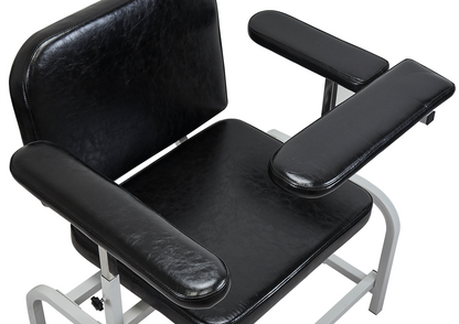 Extra Large Padded Phlebotomy Chair – Adjustable Armrest, Steel Frame, PU Leather