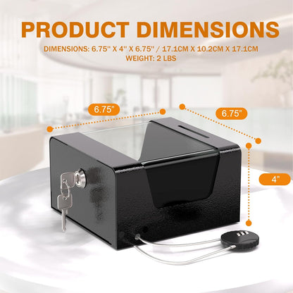 Steel Locking Tip Box – Heavy Duty with Combination Cable Lock for Donations & Suggestions