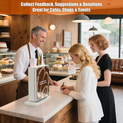 Locking Suggestion Box – Wall Mount Donation, Ballot, or Prayer Box