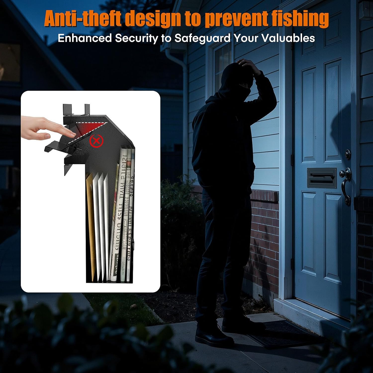Door Drop Box with Lock and Rear Access – Steel Through-Door