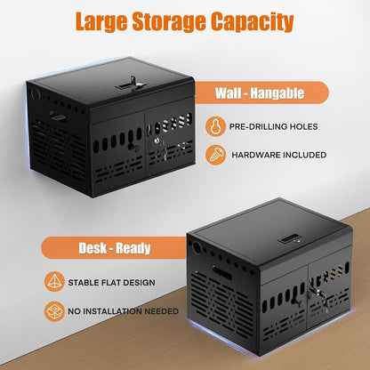 12-Devices Portable Charging Station – Lockable, Surge Protected, for Tablets & Laptops