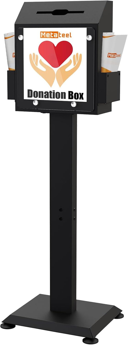 M-D26-H - Suggestion Box with Stand Black Donation Box