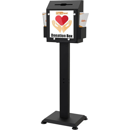 Metal Suggestion Box with Stand – Floor Standing, Locking Donation & Ballot Box