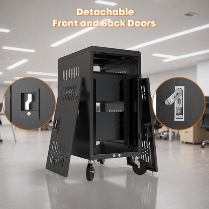 20-Bay Heavy Duty Laptop Charging Cart – Pre-Assembled, For Schools & Classrooms