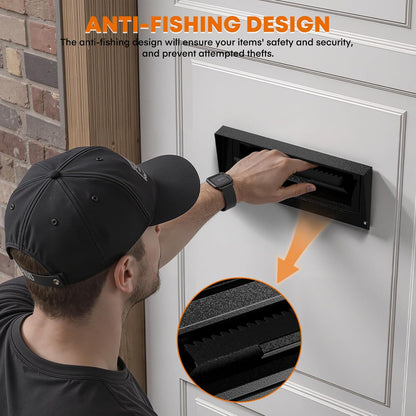 Heavy Duty Through-the-Door Locking Drop Box – Rainproof Steel Mailbox