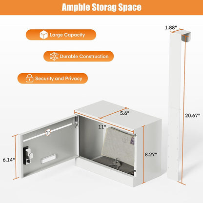Over-the-Door Steel Drop Box – Height Adjustable, Removable Hinge, Optional Wall Mount
