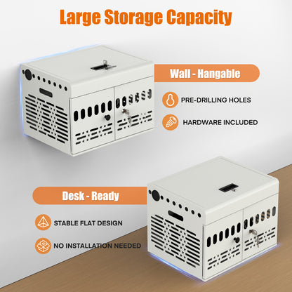 12-Device Charging Cabinet -Lockable Charging Station for iPad, Chromebook,Laptop&Tablet