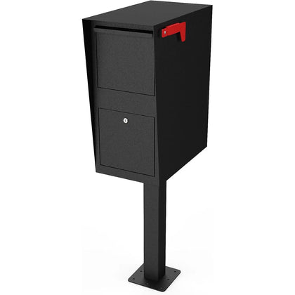 Package Mailbox with Lock, Large Post-Mount Locking Mailboxes for Outdoor