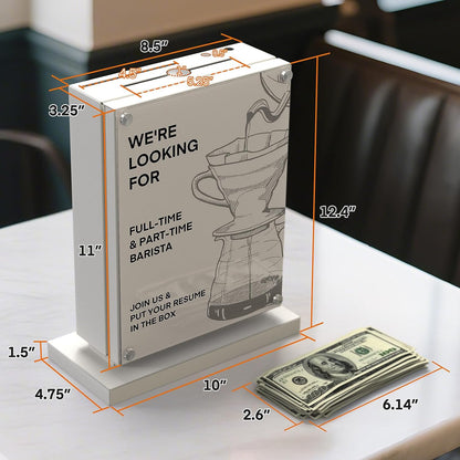Locking Suggestion Box – Wall Mount Donation, Ballot, or Prayer Box