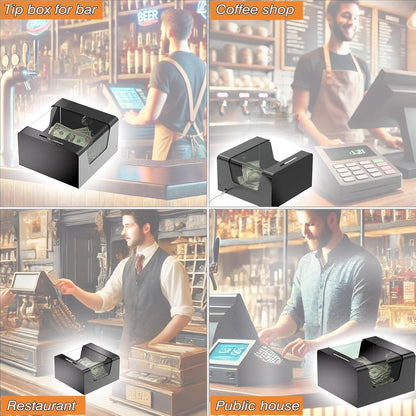 Steel Locking Tip Box – Heavy Duty with Combination Cable Lock for Donations & Suggestions