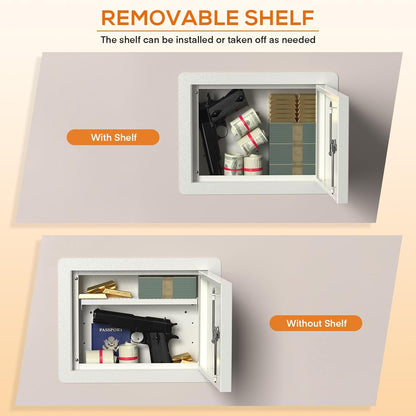 In-Wall Safe – Fireproof, Heavy Duty, Fits 16" Studs, Key Lock, Hidden Storage