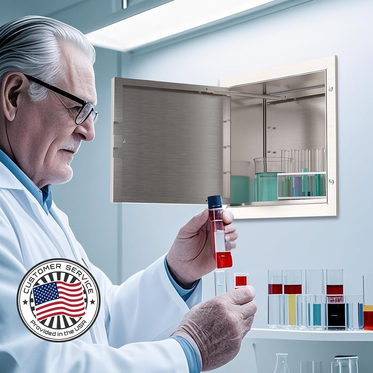 M-MC-4 Recessed Specimen Pass Thru Cabinet