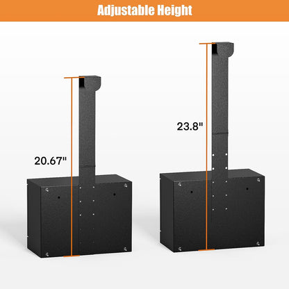 Over-the-Door Steel Drop Box with Adjustable Height and Removable Hinge